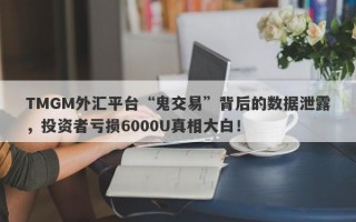 TMGM外汇平台“鬼交易”背后的数据泄露，投资者亏损6000U真相大白！