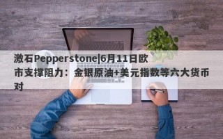 激石Pepperstone|6月11日欧市支撑阻力：金银原油+美元指数等六大货币对