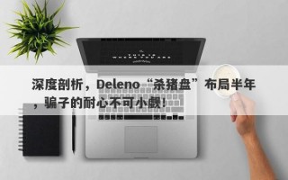 深度剖析，Deleno“杀猪盘”布局半年，骗子的耐心不可小觑！