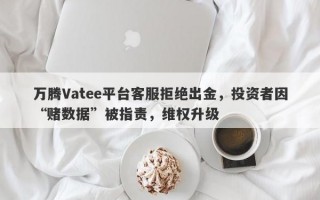 万腾Vatee平台客服拒绝出金，投资者因“赌数据”被指责，维权升级