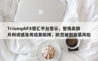 TriumphFX德汇平台警示，警惕高额月利诱惑及周结算陷阱，防范被割韭菜风险