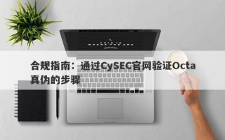 合规指南：通过CySEC官网验证Octa真伪的步骤