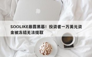 SOOLIKE暴露黑幕！投资者一万美元资金被冻结无法提取