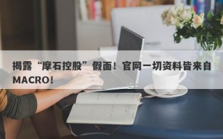 揭露“摩石控股”假面！官网一切资料皆来自MACRO！