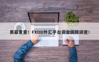 黑幕重重！FXDD外汇平台资金困局调查！