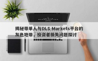 揭秘带单人与DLS Markets平台的灰色地带，投资者损失问题探讨