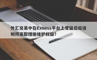 外汇交易中在Exness平台上受骗后应该如何采取措施维护权益？