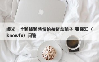 曝光一个骗钱骗感情的杀猪盘骗子-要懂汇（knowfx）问答