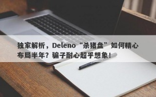 独家解析，Deleno“杀猪盘”如何精心布局半年？骗子耐心超乎想象！