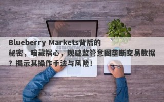 Blueberry Markets背后的秘密，暗藏祸心，规避监管意图垄断交易数据？揭示其操作手法与风险！