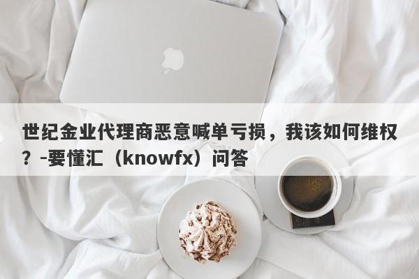 世纪金业代理商恶意喊单亏损，我该如何维权？-要懂汇（knowfx）问答-第1张图片-要懂汇圈网